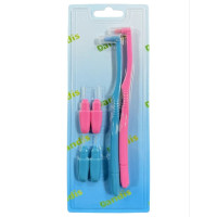 Set of 2 mono-bundle toothbrushes + 6 interdental brushes 0.7 mm